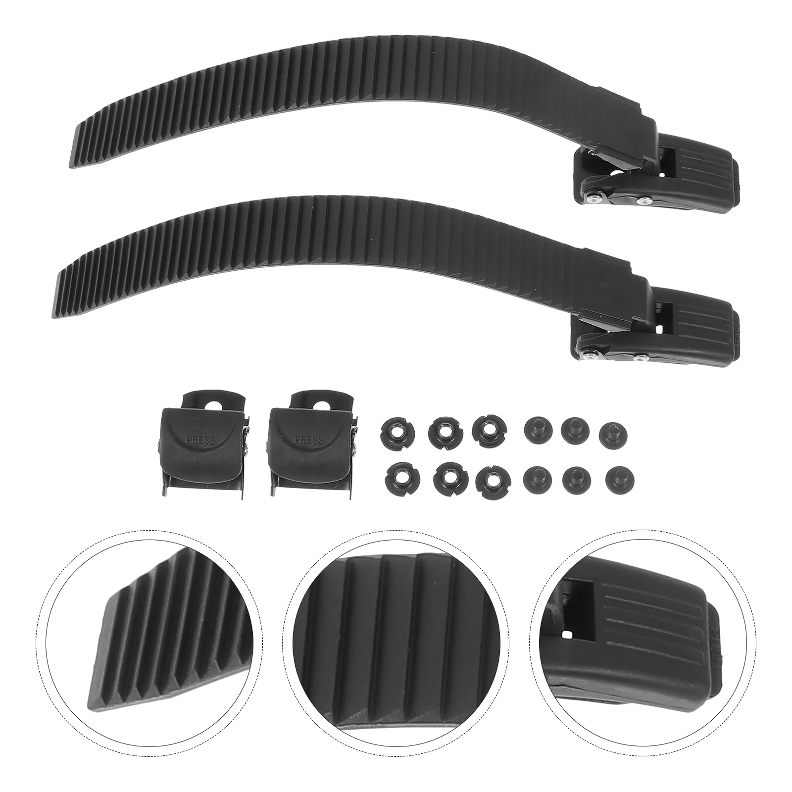 2 Sets Adjustable Skates Strap Creative Buckle Belt Roller Skate Accessory Durable Fixing Buckle Skateboard Shoe Professional