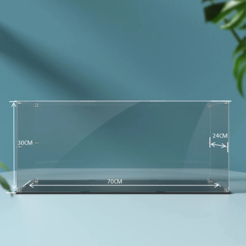 42030 아크릴 디스플레이 박스 휠 로더 방진 투명 디스플레이 케이스 70×24×30CM