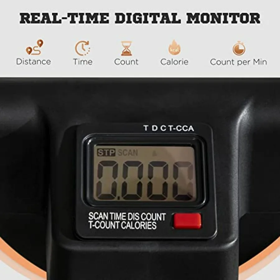 Foldable Ab Twister Board for Waist Trimming with Screen Showing Time, Calories, Ab Workout Equipment for Women and Men, Core Fi