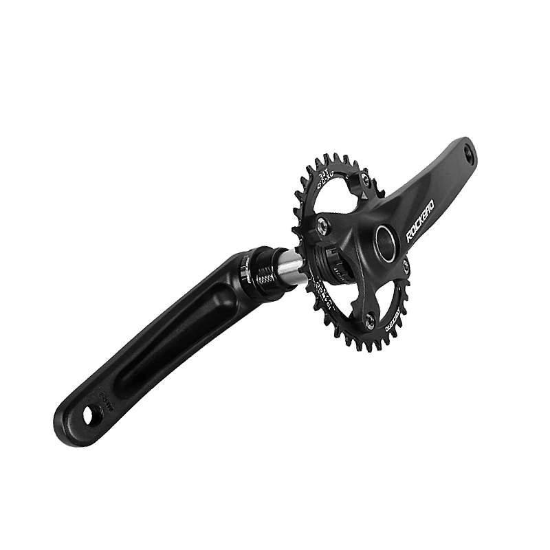 ROCKBAO Bike Crankset 104BCD 170mm MTB Hollow integrated Chainring 32/34/36/38T Mountain Bicycle Crank Bottom Bracket