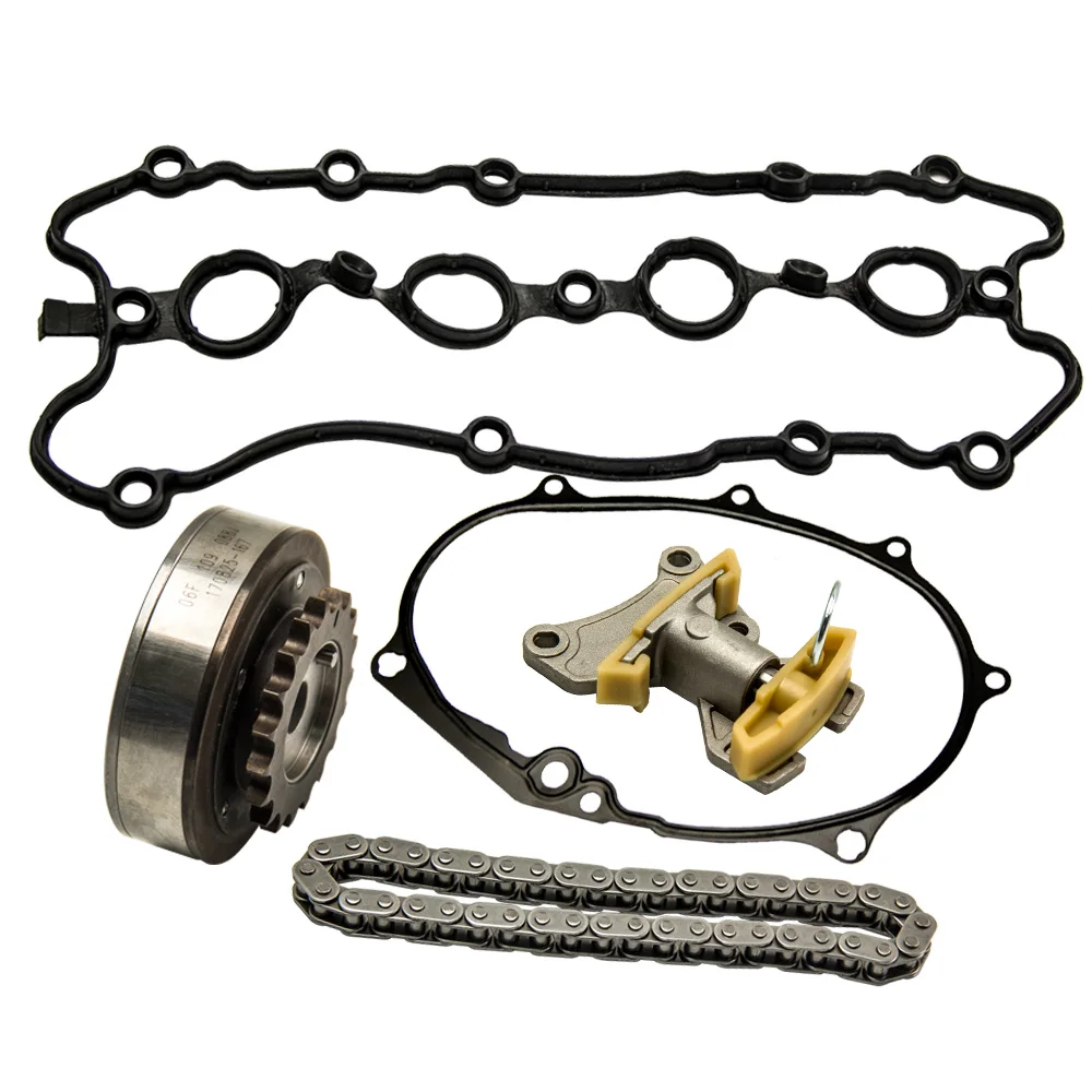 

Camshaft Adjuster Unit & Timing Chain & Tensioner For VW Golf Passat Audi A4 2.0