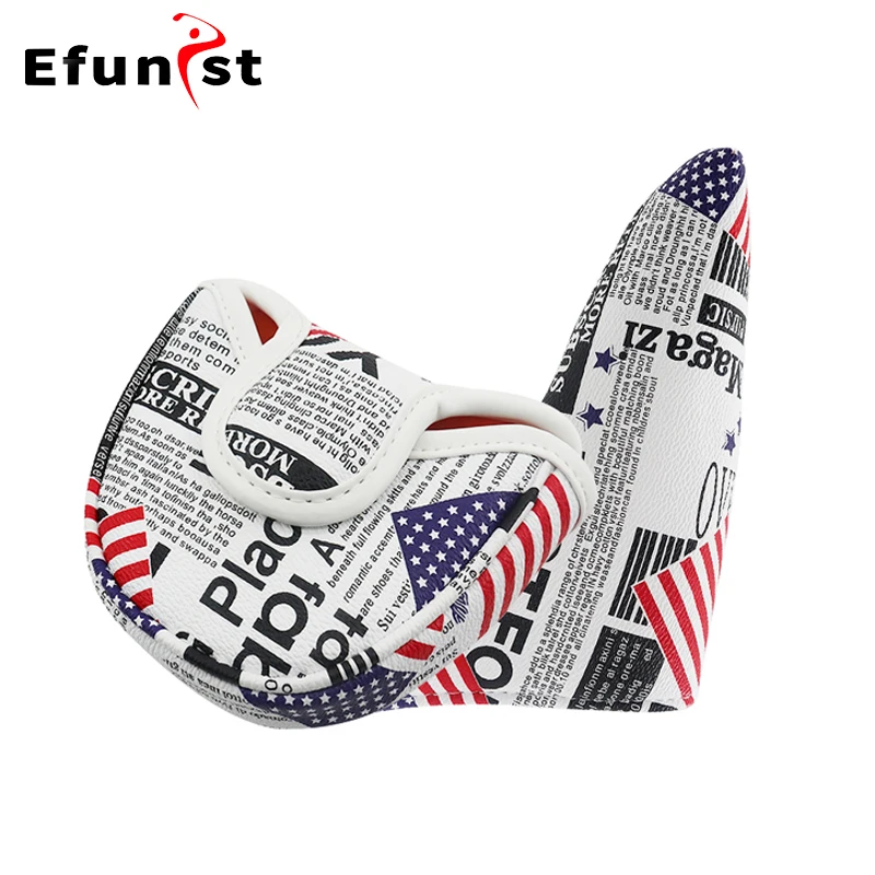 Golf Putter Covers Mallet Putter And Blade Putter Magnetic Closure Golf Club Protector Covers PU Leather Golf Wood Head Covers