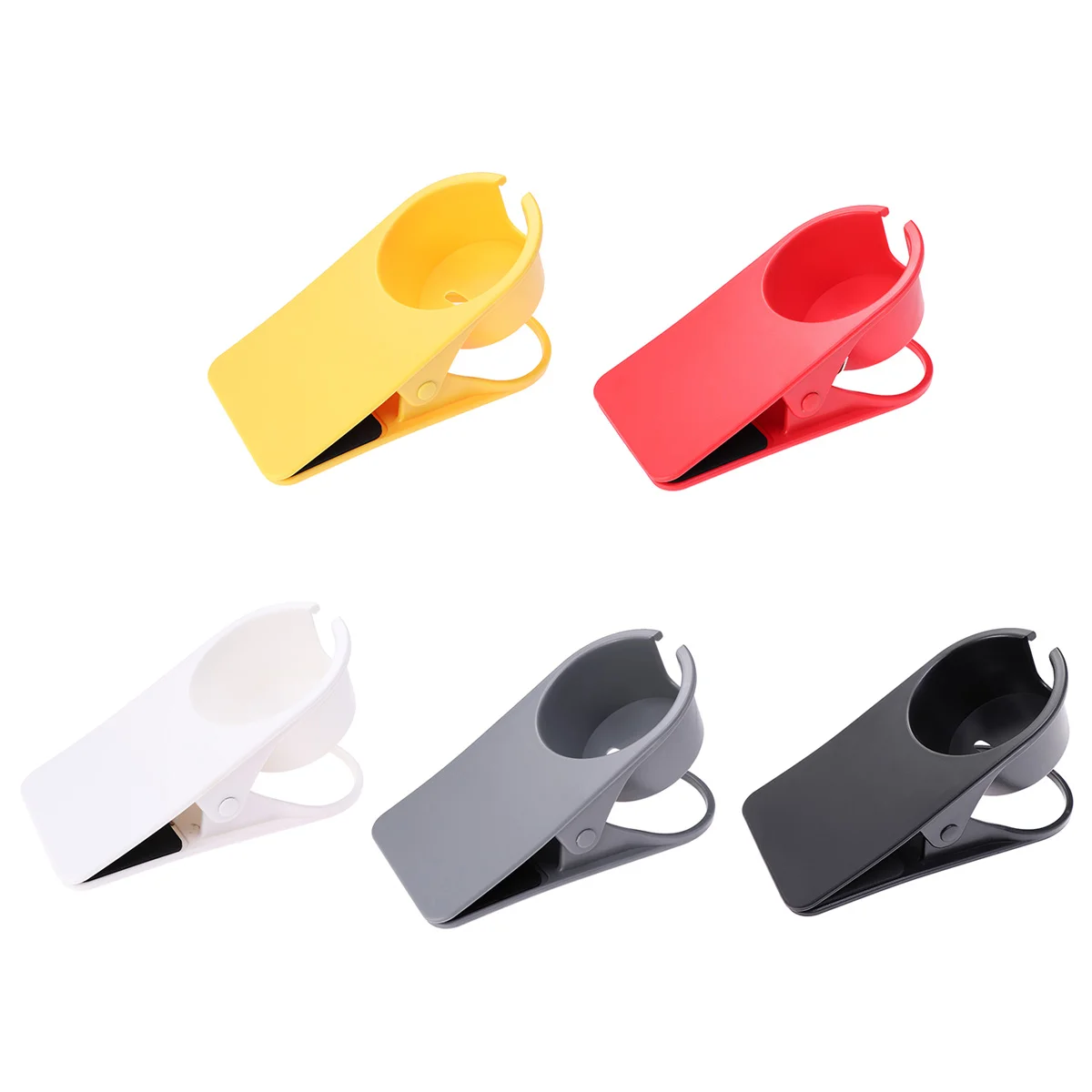 Drinking Cup Holder Clip Table Bottle Cup Stand Water Coffee Mug Holder Saucer Clip Design for Home Office (Grey)