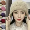 Fashion Large Head Circumference Knitted Hats Handmade Breathable Woolen Hats Pile Hats Women 1