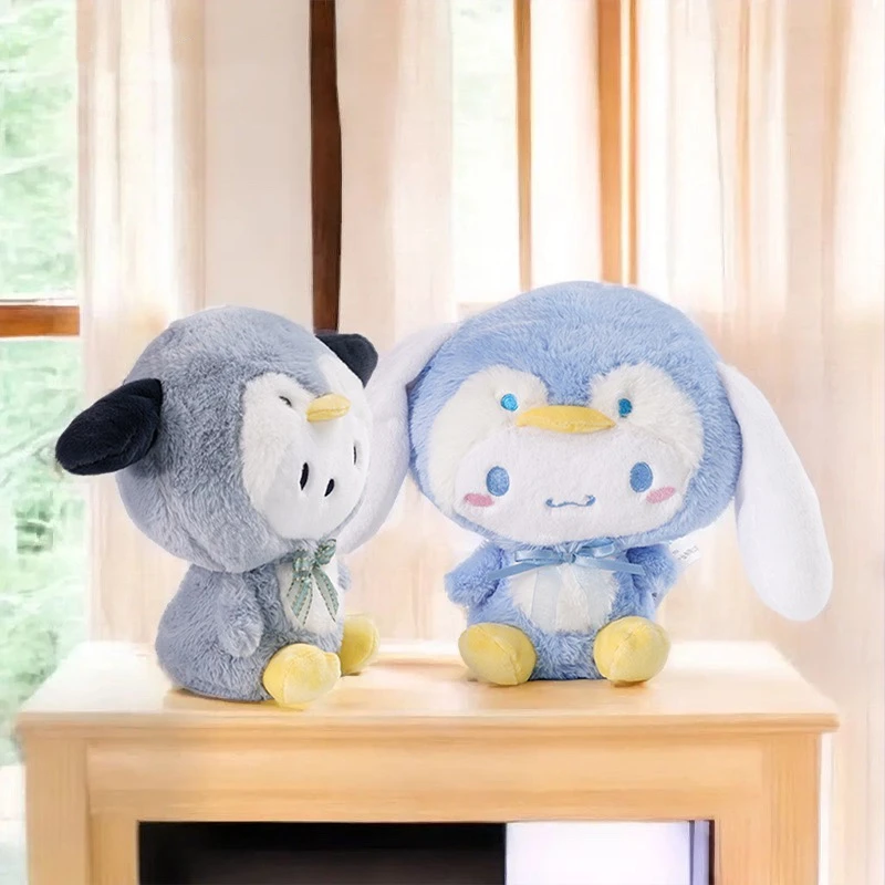 Genuine Sanrio Pochacco Cinnamoroll Plush Doll 20cm Cartoon Penguin Plushies Soft Stuffed Pillow Toy Girl Kawaii Birthday Gift plush doll,anime plush doll