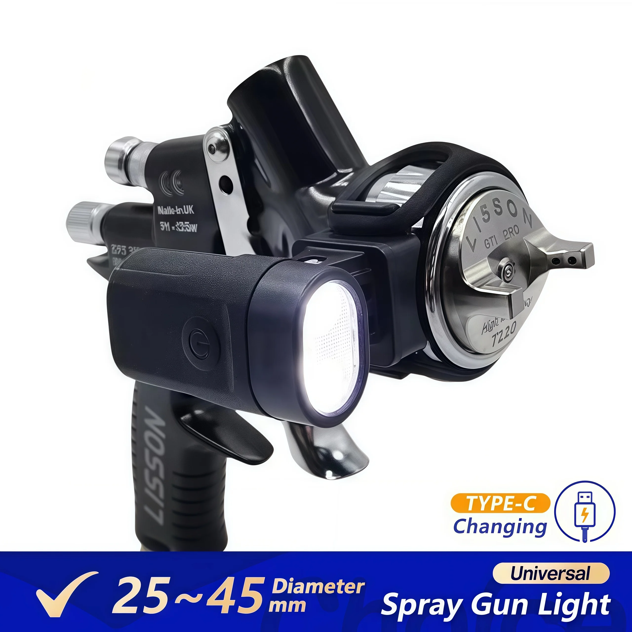 Universal Spray Gun Light With 2 Straps Adjustable Painting Tool