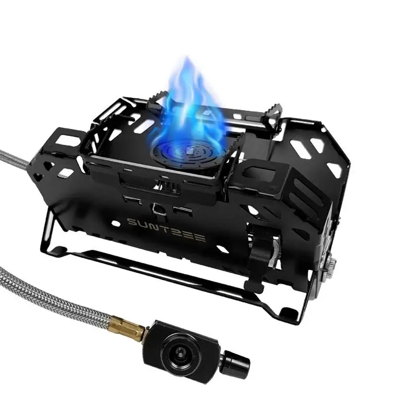 

Folding Camping Stove Outdoor Portable Gas Burner Windproof Stove 2400W Hiking BBQ Travel Cooking Grill Cooker Cassette Burner