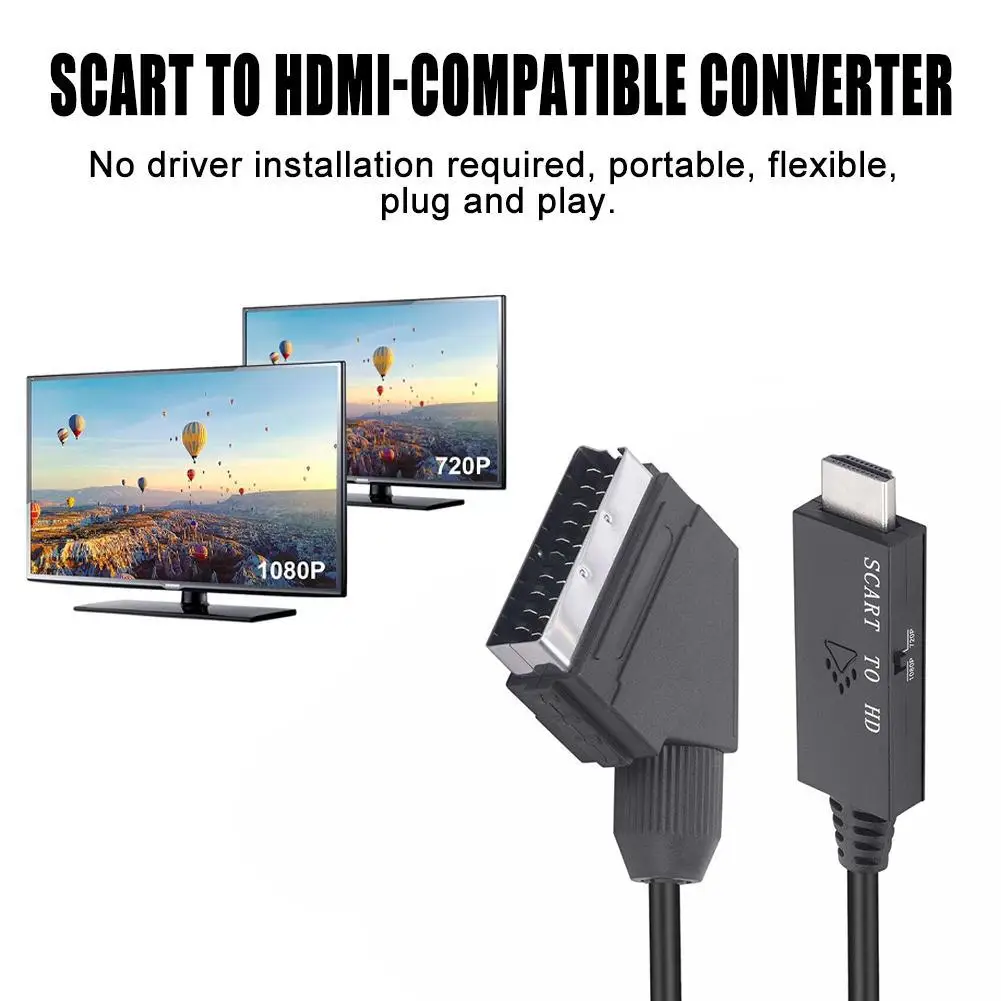 HD 1080P SCART-HDMI ȣȯ  SCART Է-HDMI ȣȯ    ̺ 