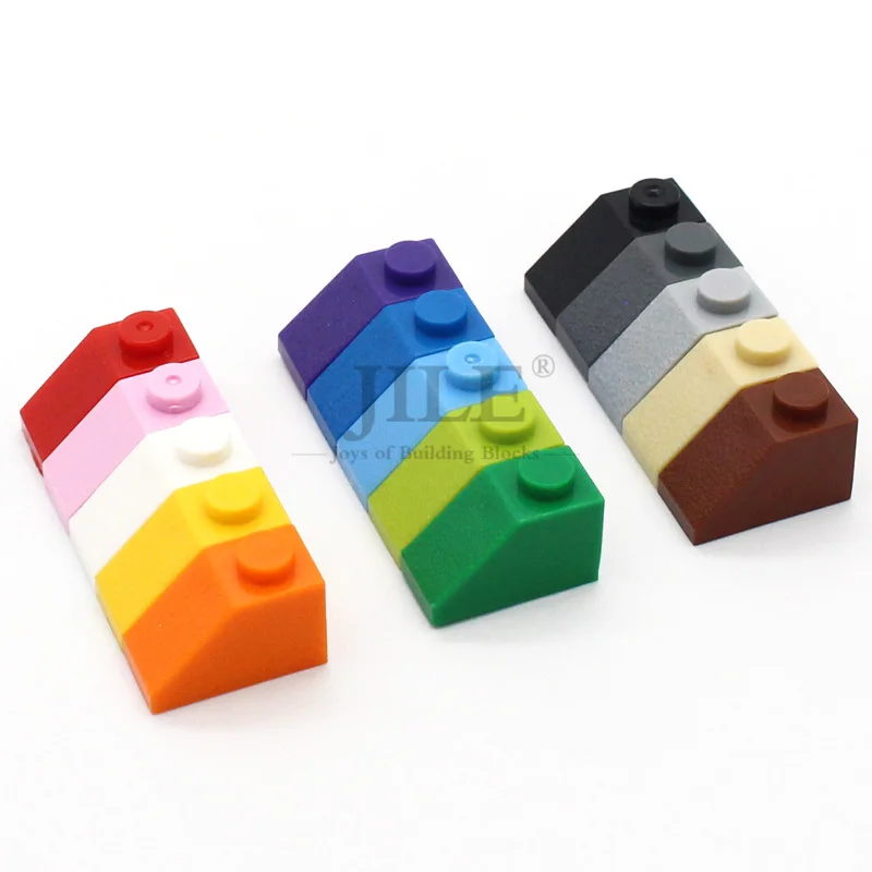 100pcs MOC DIY 빌딩 블록 벽돌 슬로프 1x2 교육 크리 에이 티브 크기 대량 3040 어린이 장난감과 호환 가능