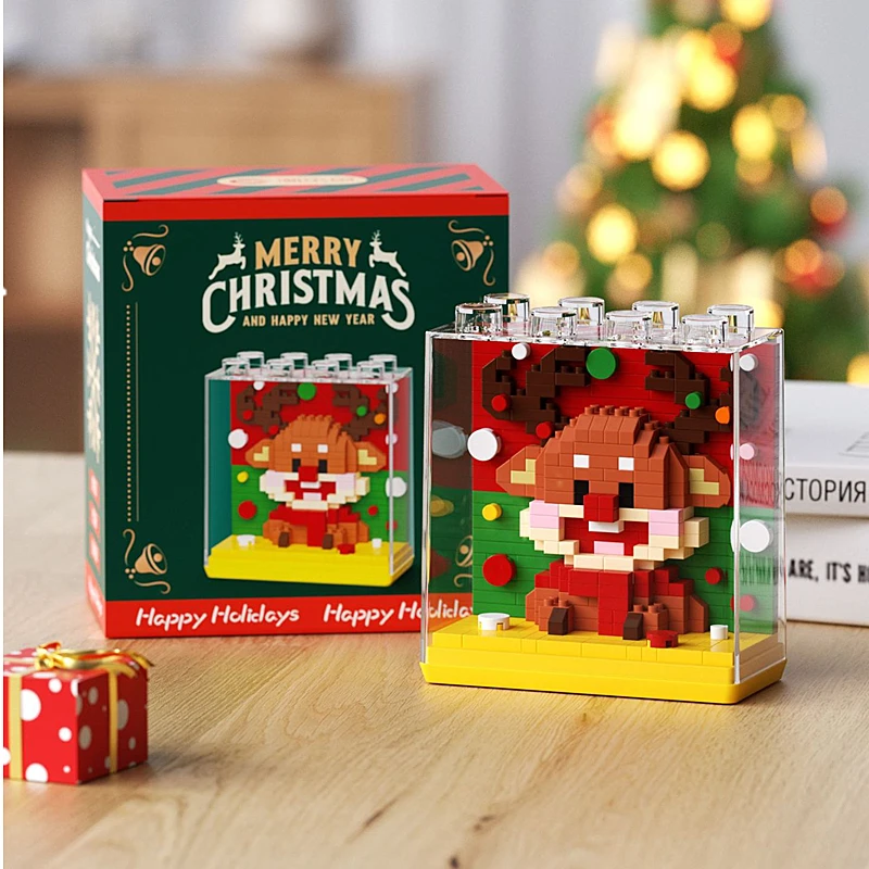Set Blocchi Costruzione Babbo Natale MEIEST – 1630 Pezzi, Con Luci E Espressioni Intercambiabili
