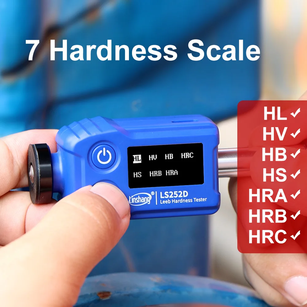 Hardness Tester Portable Leeb Hardness Tester Digital Durometer Metal Hardness Measurement Device HRA/HRB/HRC/HLD/HV/HB/HS LS252D