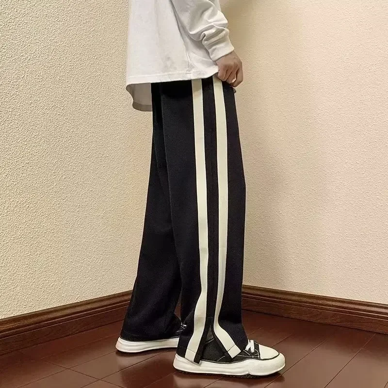 Autumn Men Casual Wide-Leg Pants Korean Version Hip Hop Men wide leg pants wide leg sweatpants