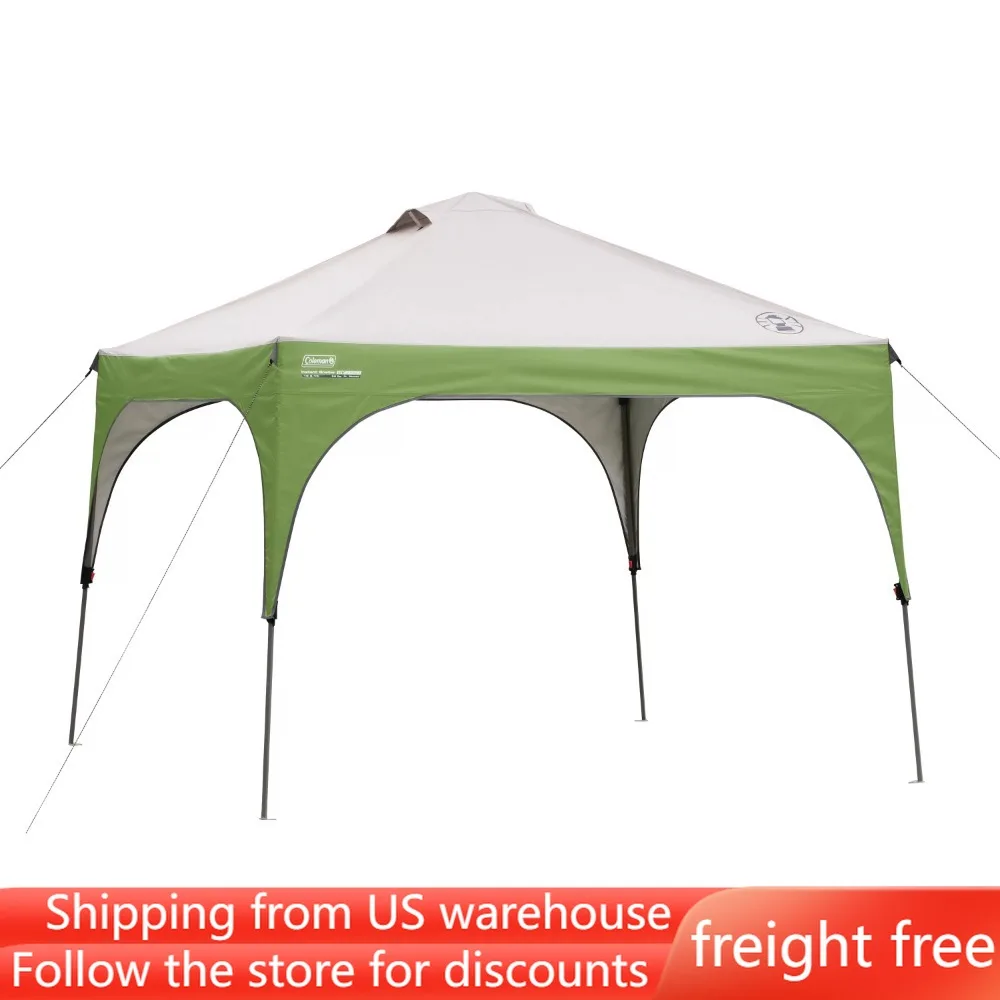 

10' X 10' Outdoor Canopy Sun Shelter Tent With Instant Setup Camping Tent Travel Green Outdoor Shadow Awning Freight Free