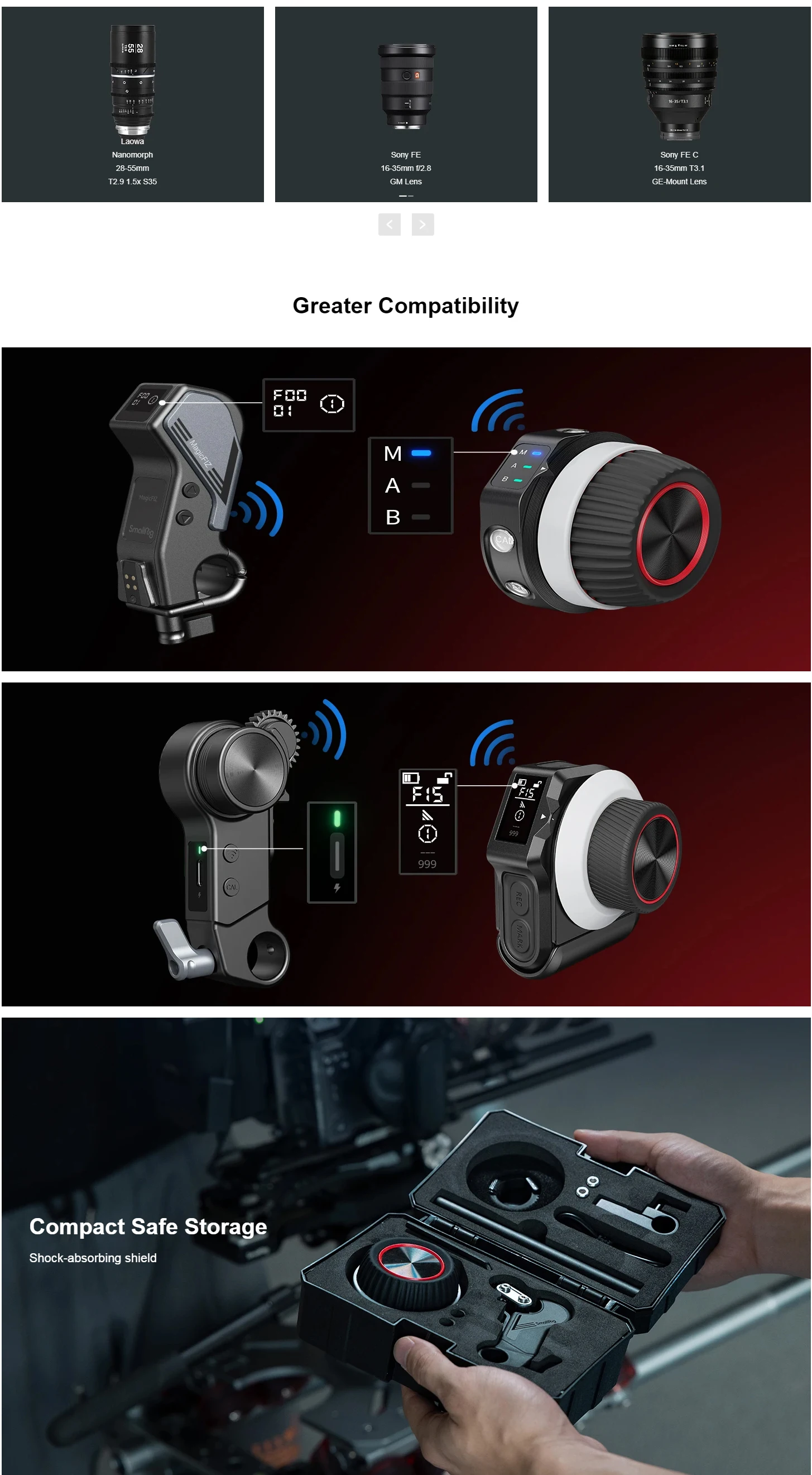 Description Picture 4 of itemSmallRig Wireless Follow Focus Lens Control System Wireless Focus Receiver Motor Wheel Controller