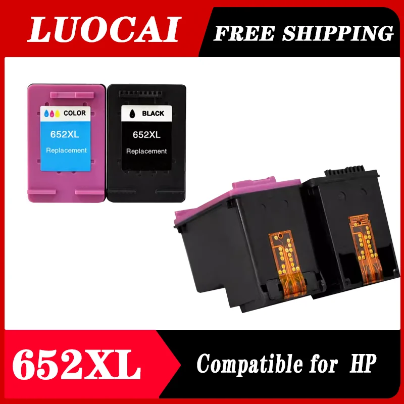 

Compatible for HP 652 652XL HP652 Ink Cartridge Replacement for Deskjet 1115 1118 2135 2136 2138 3635 3636 3638 3838 3835