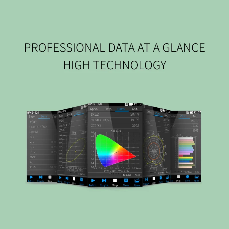 HPCS320D Spectrometer CCT Color Temperature Meter CRI with Sensor up Hopoocolor diy spectrometer,color temperature tester