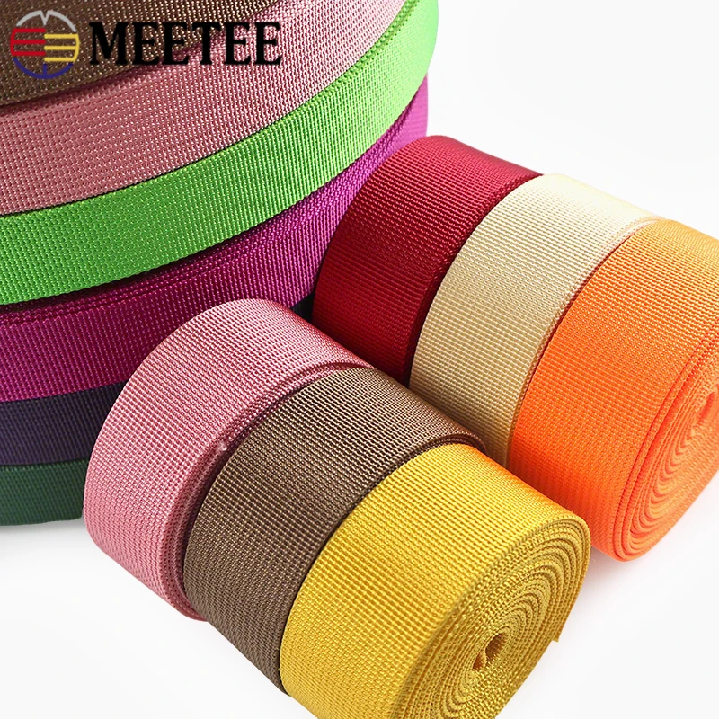 Durable Nylon Webbing Strap for Sewing and DIY Accessories, 5 Meters, 20-50mm Width