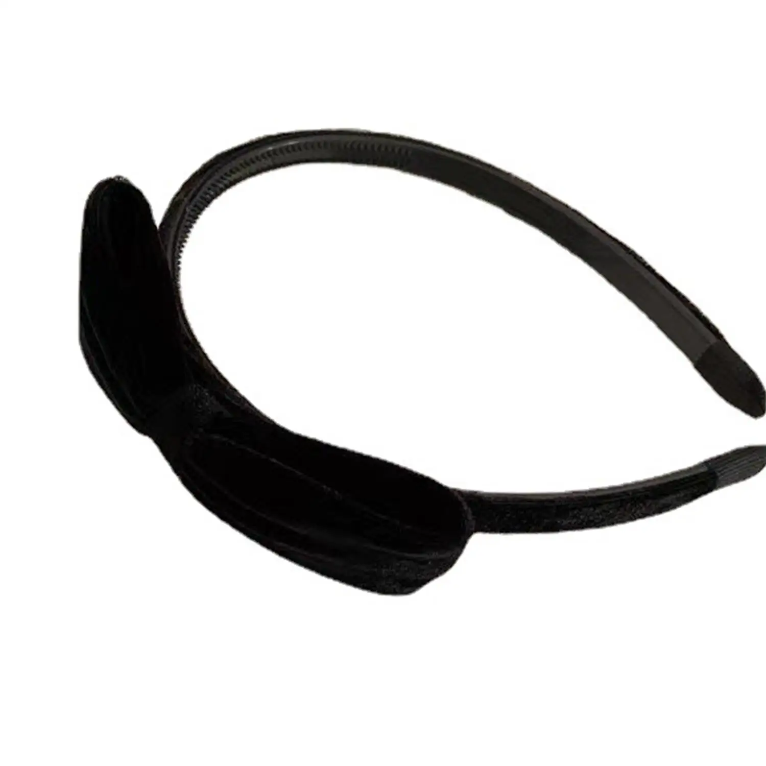 Elegantes Samtschleifen-Stirnband für Frauen, rot, schwarz, Schleife, Haarband, süßes Mädchen-Haarband, Party-Haarband, Haarschmuck, Kopfbedeckung – Detail 8