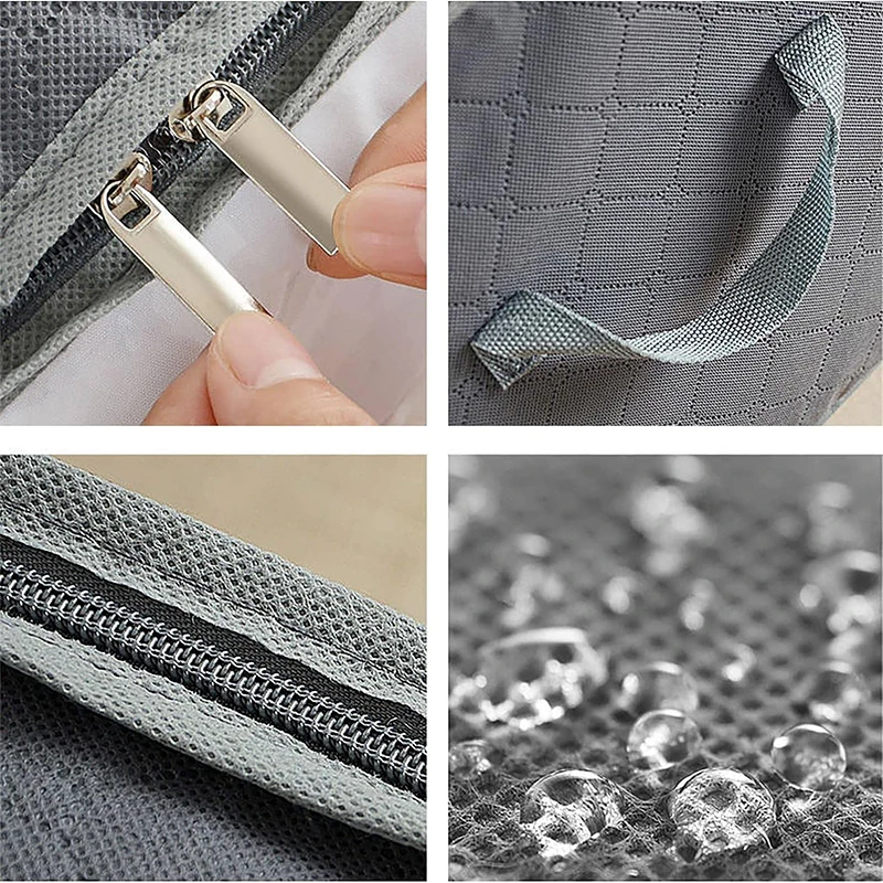 Clothes Storage Bag 5 Pack Blanket Storage 90L 60x40x35cm Large Storage Bag Set with Handles,Foldable Breathable Closet Storage 6