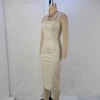 Autumn And Winter Fashion Solid Color PU Leather Sexy Strapless Waist Cinching Package Hip Dress For Women 5