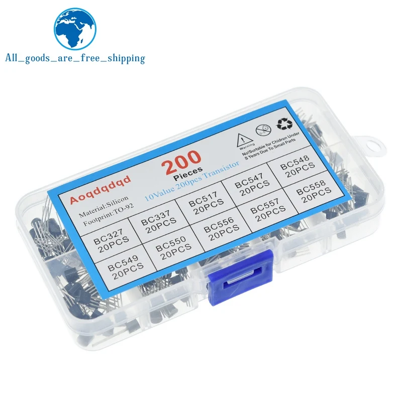 TZT 1BOX 200 Stück = 10 Werte * 20 Stück BC327/BC337/BC517/BC547/BC548/BC549/BC550 BC556/BC557/BC558