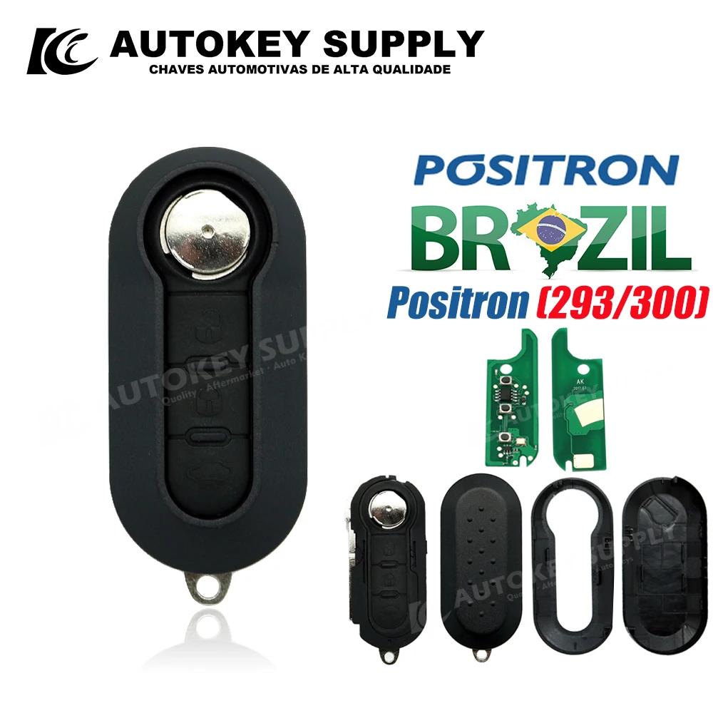 Car Key Car Remote Key Brazil Positron Flex Chave Canivete For Fiat + Placa + Chip Double Program PX32 293 EX300 330 360 AKBPCP066