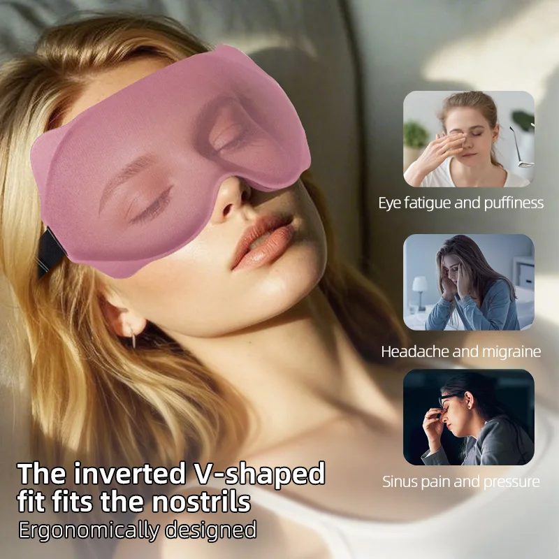 Ultimate Comfort 3D Light-Blocking Sleep Mask - Soft Padded Eye Shade for Restful Sleep