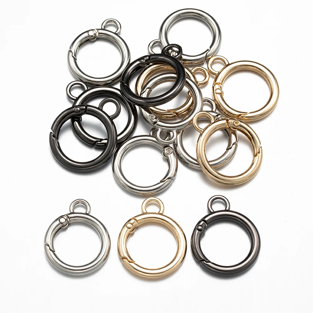 5 stücke 16/19mm Feder verschluss haken o Ring zu öffnende Schnalle für DIY Ledertasche Anhänger Ketten verbinder Schmuck herstellung Zubehör – Detail 1