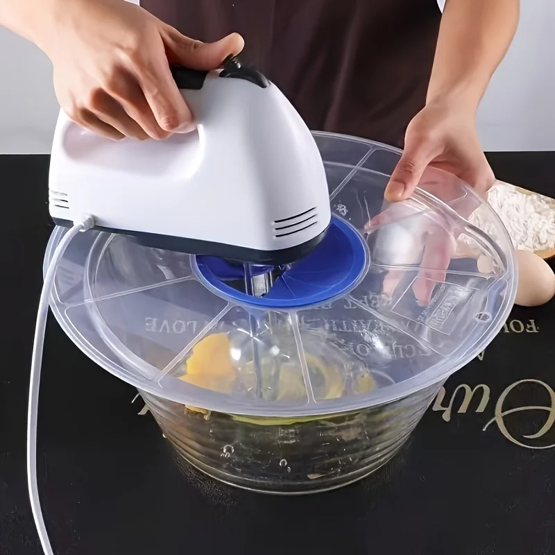 1pc Splash-Proof Egg Beater Lid - Easy-Clean, Compatible with Electric/Manual Egg Beaters, for Baking, Cooking, Meal Prep