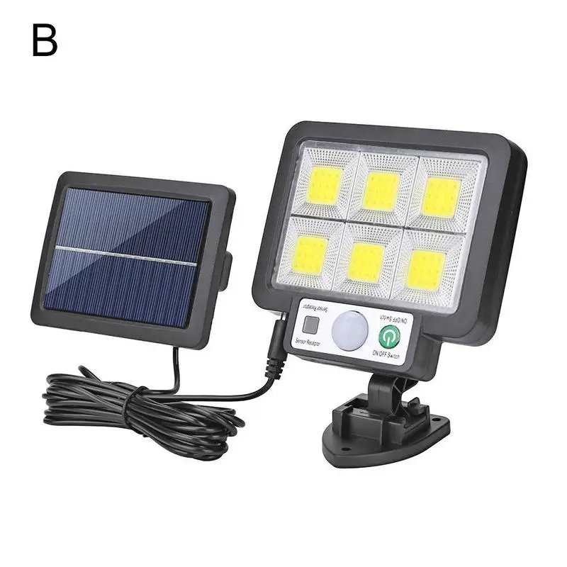 LED COB Split Solar Wall Light With Motion Sensor Outdoor Garden Waterproof Remote Control Street Lamps Easy To Install 3 Modes solar hanging lanterns Solar Lamps