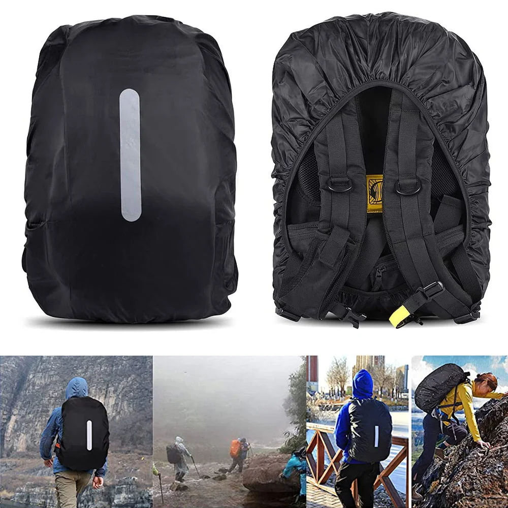 

Waterproof Foldable Backpack Rain Cover Reflective Tape Backpack Cover Strips 20-70L Outdoor Travel Camping Hiking Raincover