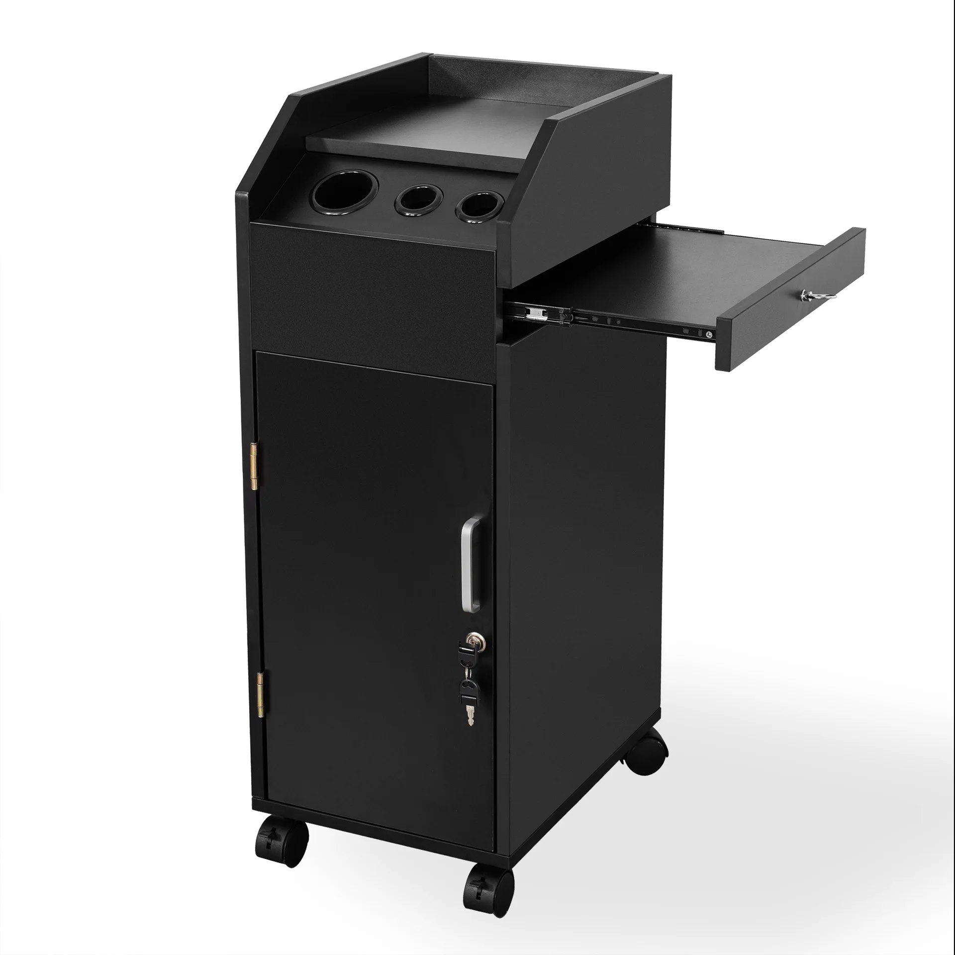 Hairdressing Cart Aesthetic Roulette Storage Trolley Makeup Beauty Salon Manicure Auxiliary Wheels Wooden Rotating Car