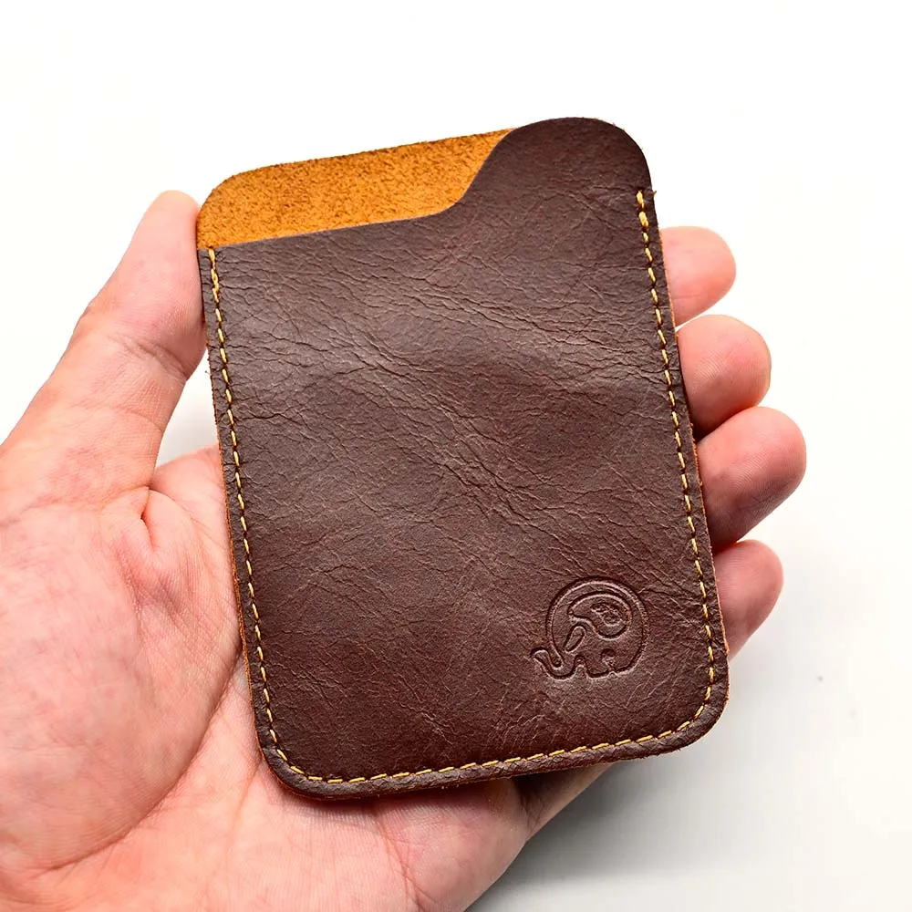 Sleek Minimalist Leather Card Holder Wallet