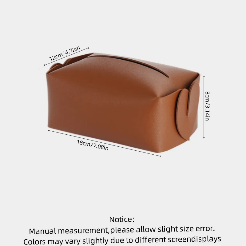 New Living Room Light Luxury Leather Tissue Box Napkin Holder Case Paper Box Container Hotel Storage Box Home Table Decoration 4