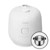 Induction Heating 6 Cup Rice Cooker Dual Pressure Full Stainless Inner Pot Menu Options Rice Spatula & Cup Triple Power Packing 1