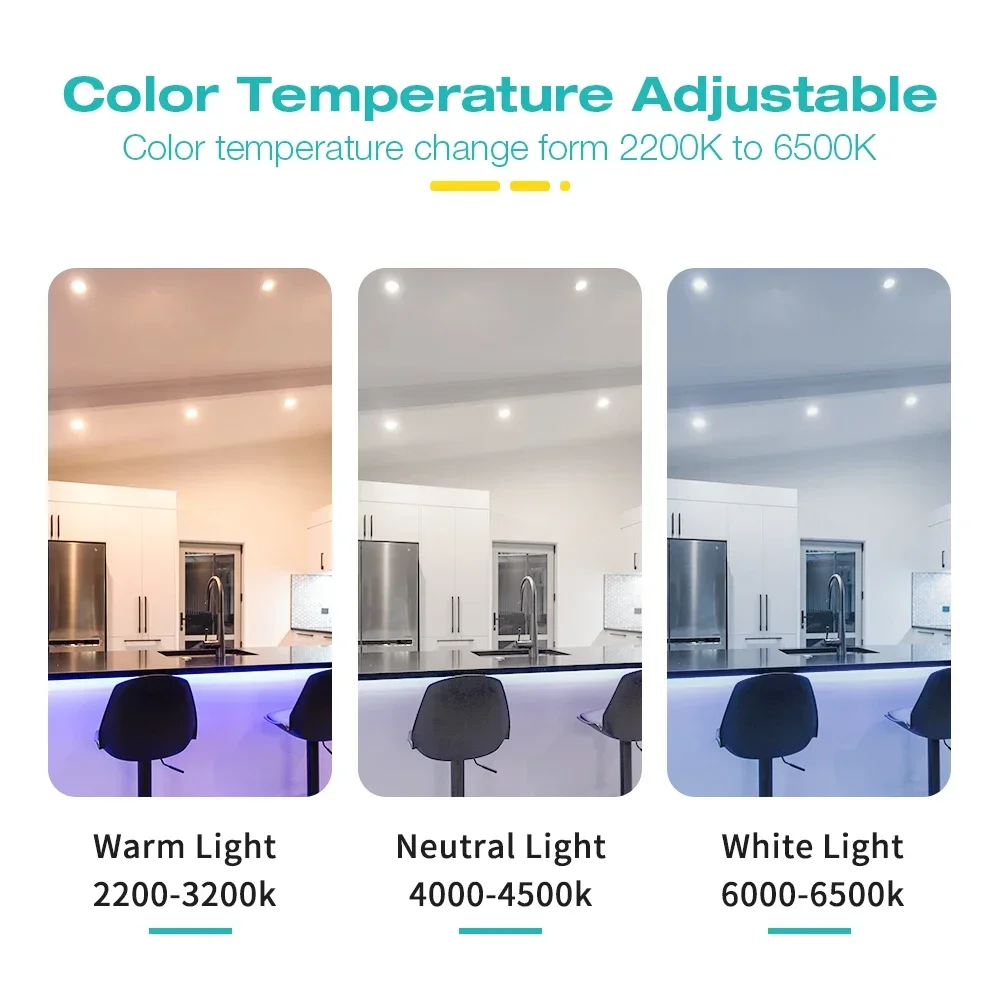 GLEDOPTO Smart 5W RGBCCT LED GU10 Pro ZigBee 3.0 Intelligent Spotlight Work with Echo Alexa SmartThings Tuya App Voice Control 4