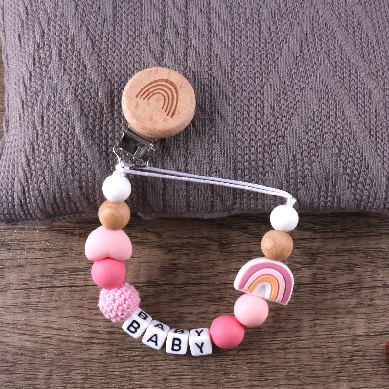 Baby silicone pacifier chain