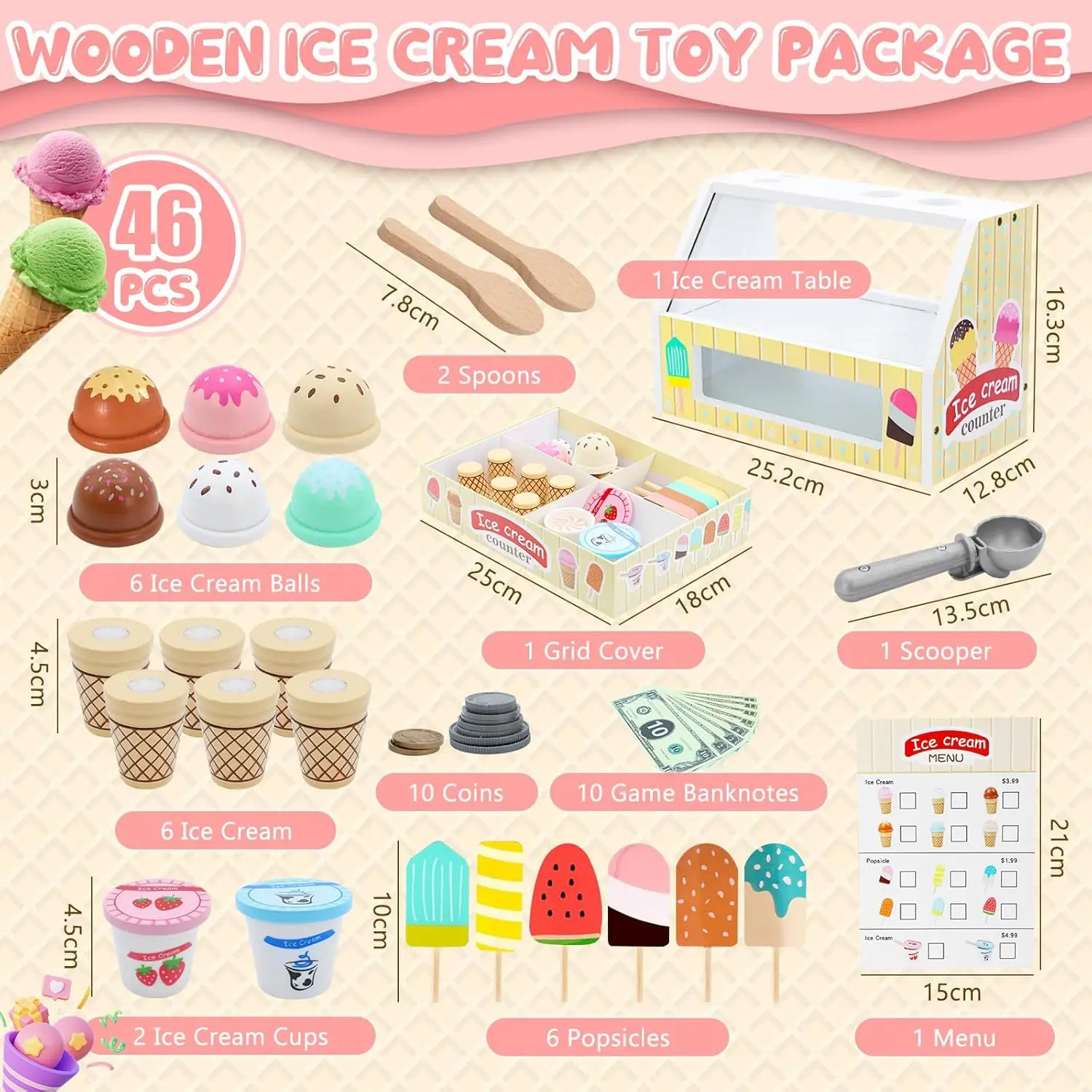 Ice Cream Pretend Play Set 6