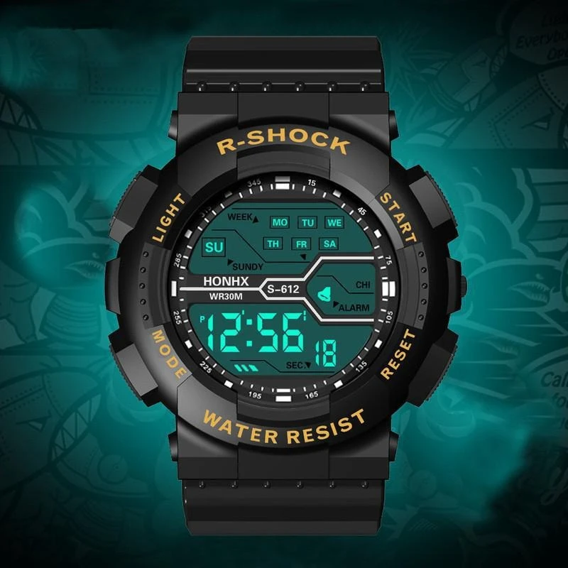 Men's Electronic Watch, Luminous Alarm Clock Sports Multi-function Boy Watch