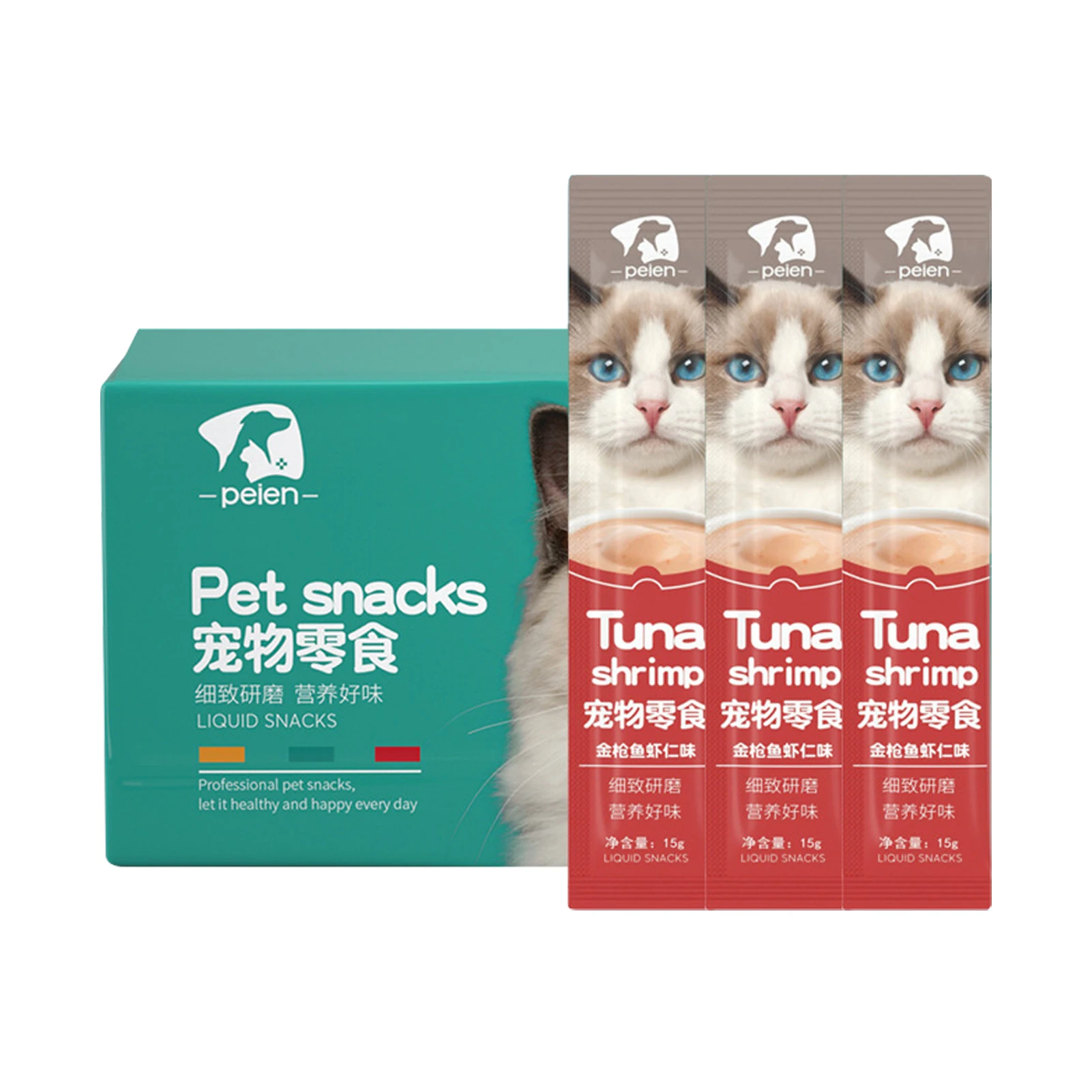 Cat Wet Food Strips 30 PCS 3 Flavours