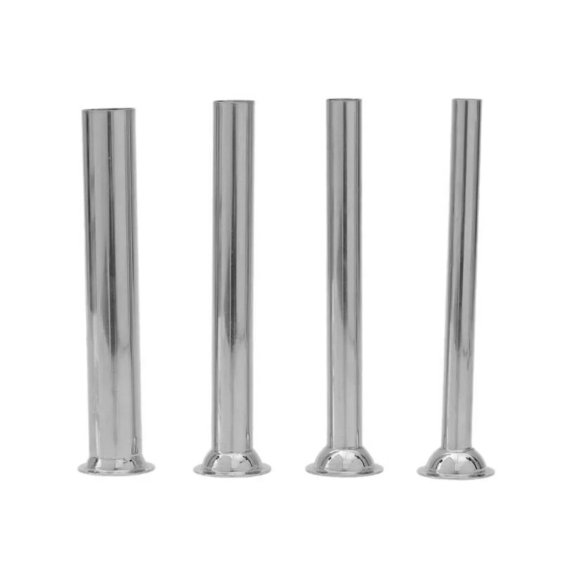 4Pcs Sausage Stuffer Stuffing Tubes Sausage Stuffer Funnels Nozzles Silver 165mm/6.5inch Salami Making Sausage Maker Homemade Filler