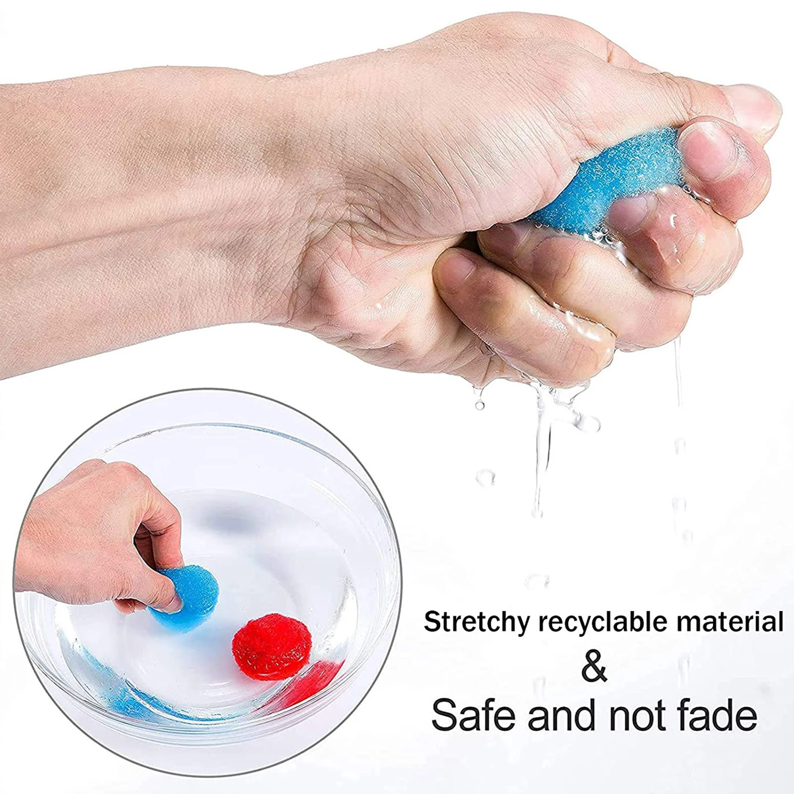 10-20pcs Reusable Water Balls Water Splash Beach Balls Absorbent Cotton Soaker Bomb Outdoor Pool Beach Summer Party Toys