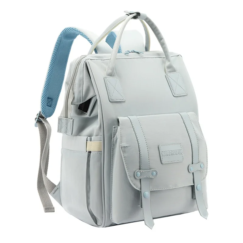 Baby Nappy Bag Mummy Bag Backpack Waterproof Storage Handbag Outdoor Travel Mommy Maternity Bag For Baby Stuff 2 Layer Gray 5