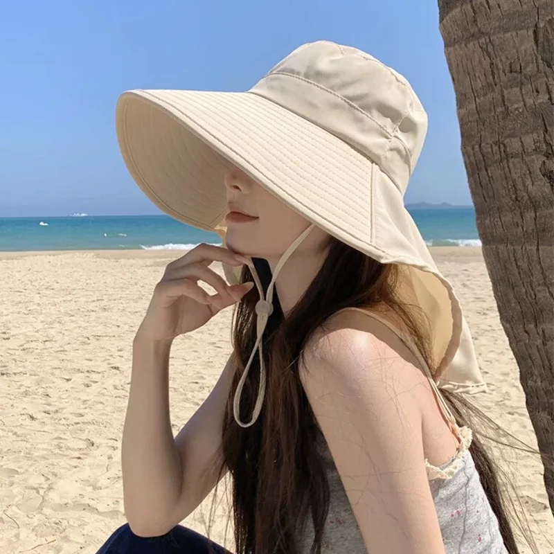 Assorted Color Women's Wide Brim Bucket Hat Neck Flap Durable Comfortable Packable Outdoor Activities Daily Commute Shopping