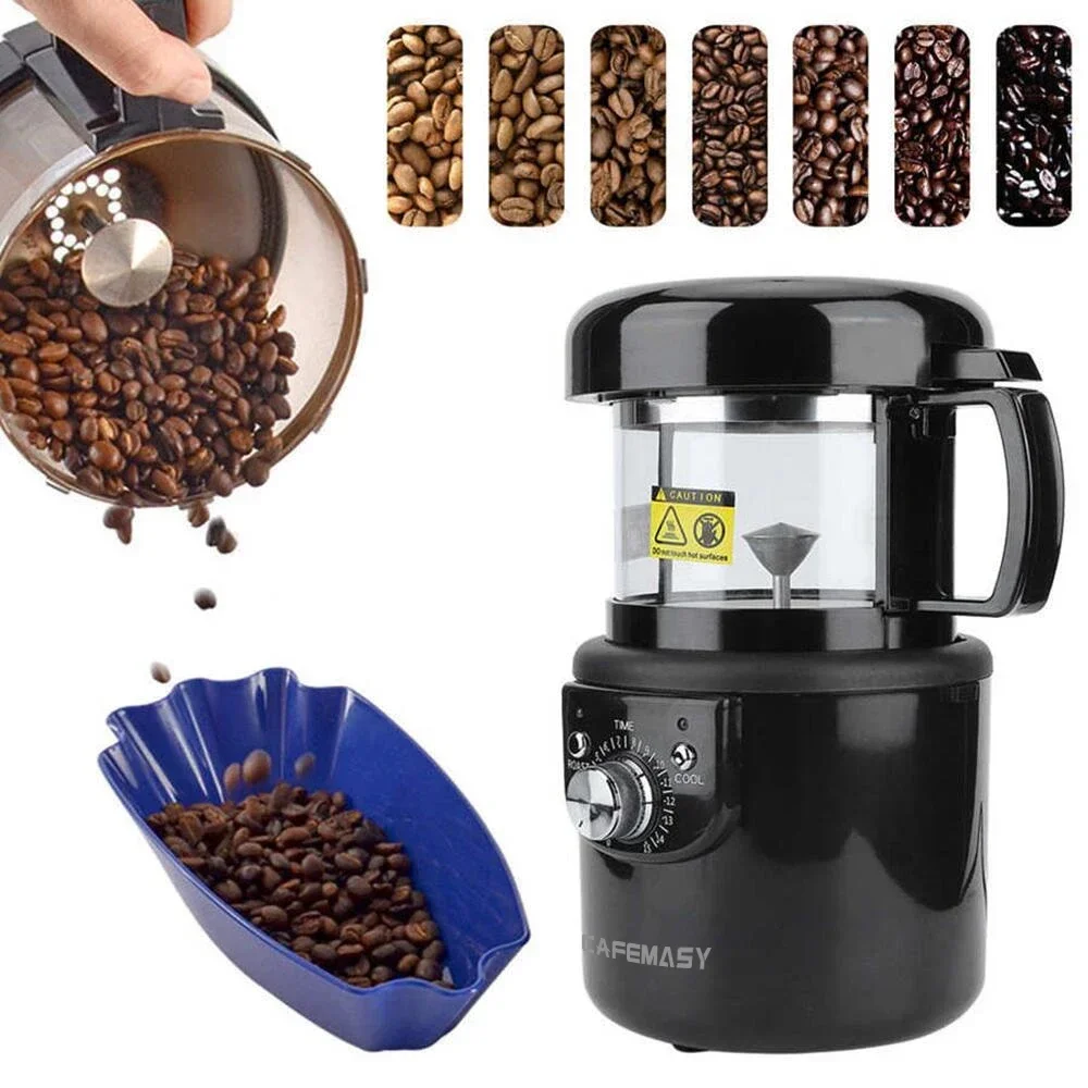 Home Coffee Roaster 2 in1 Roasting & Cooling Electric No Smoke Coffee Bean Baking Roasting Machine Full Automatic Roaster