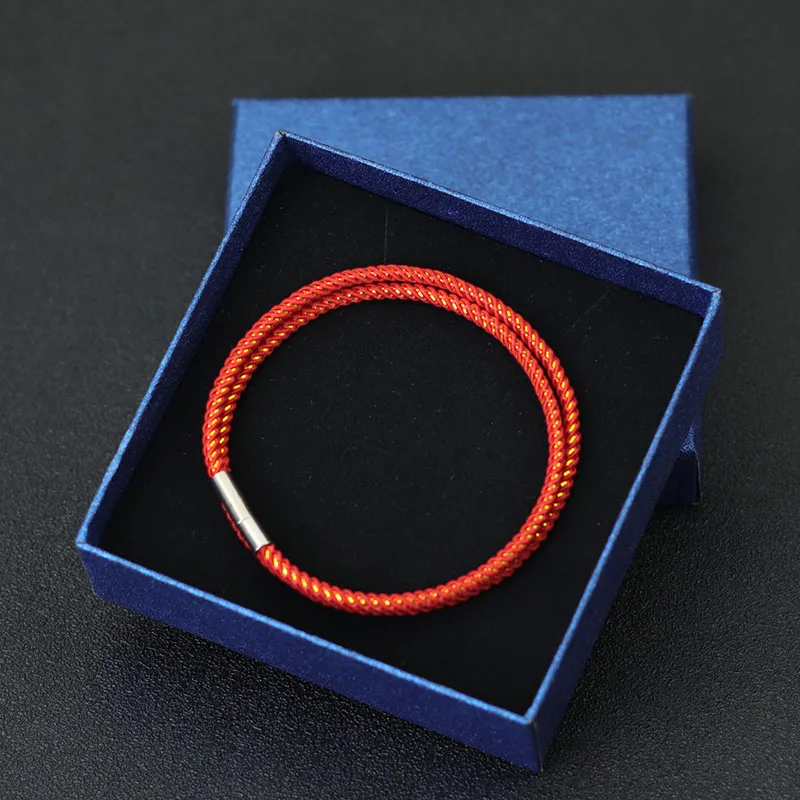 Unique Rope Bracelet Unisex Unfading Stainless Steel Braslet Lucky Red Braclet - Image 5