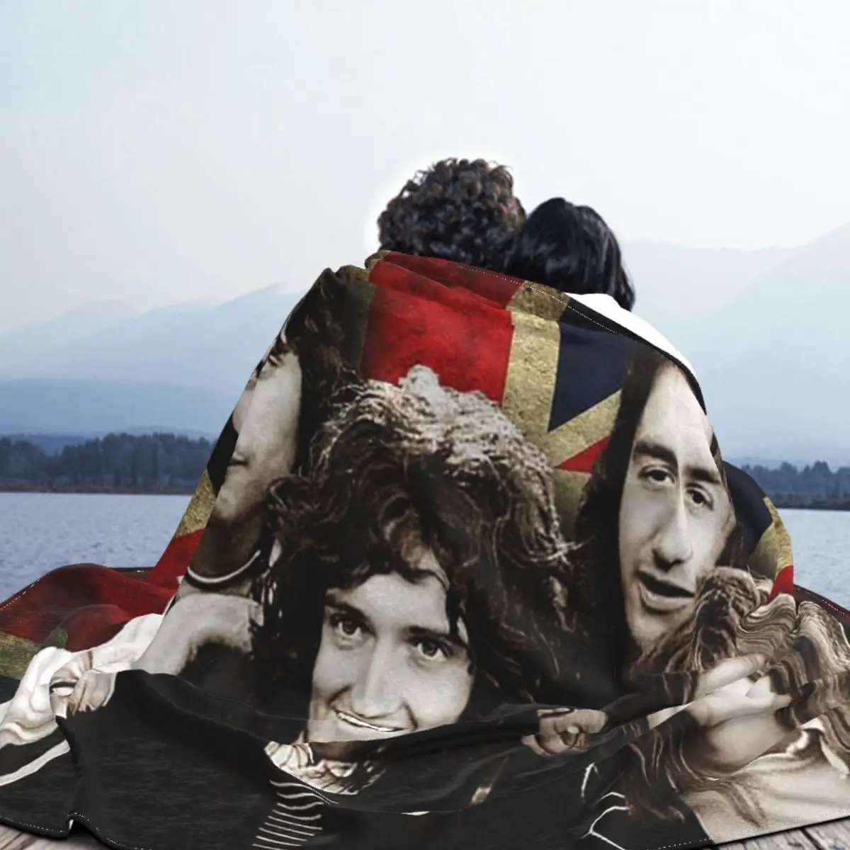 Retor Queen Band Rock Blanket Fleece Printed Multifunction Super Warm Throw Blankets for Home Car Bedspreads