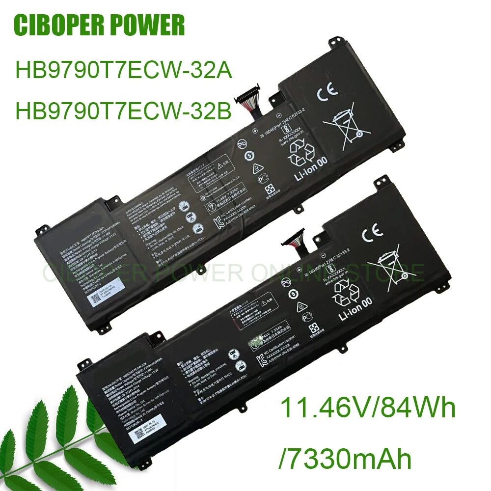 

CP Laptop Battery HB9790T7ECW-32A/HB9790T7ECW-32B 11.46V/84Wh/7330mAh For MateBook 16 R7 5800H Notebook