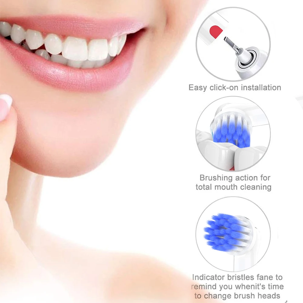 4/12/20 Pcs Soft Brush Heads Compatible with Oral B Electric Toothbrush, Replacement Toothbrushes Head Refills for 1000/100/1500