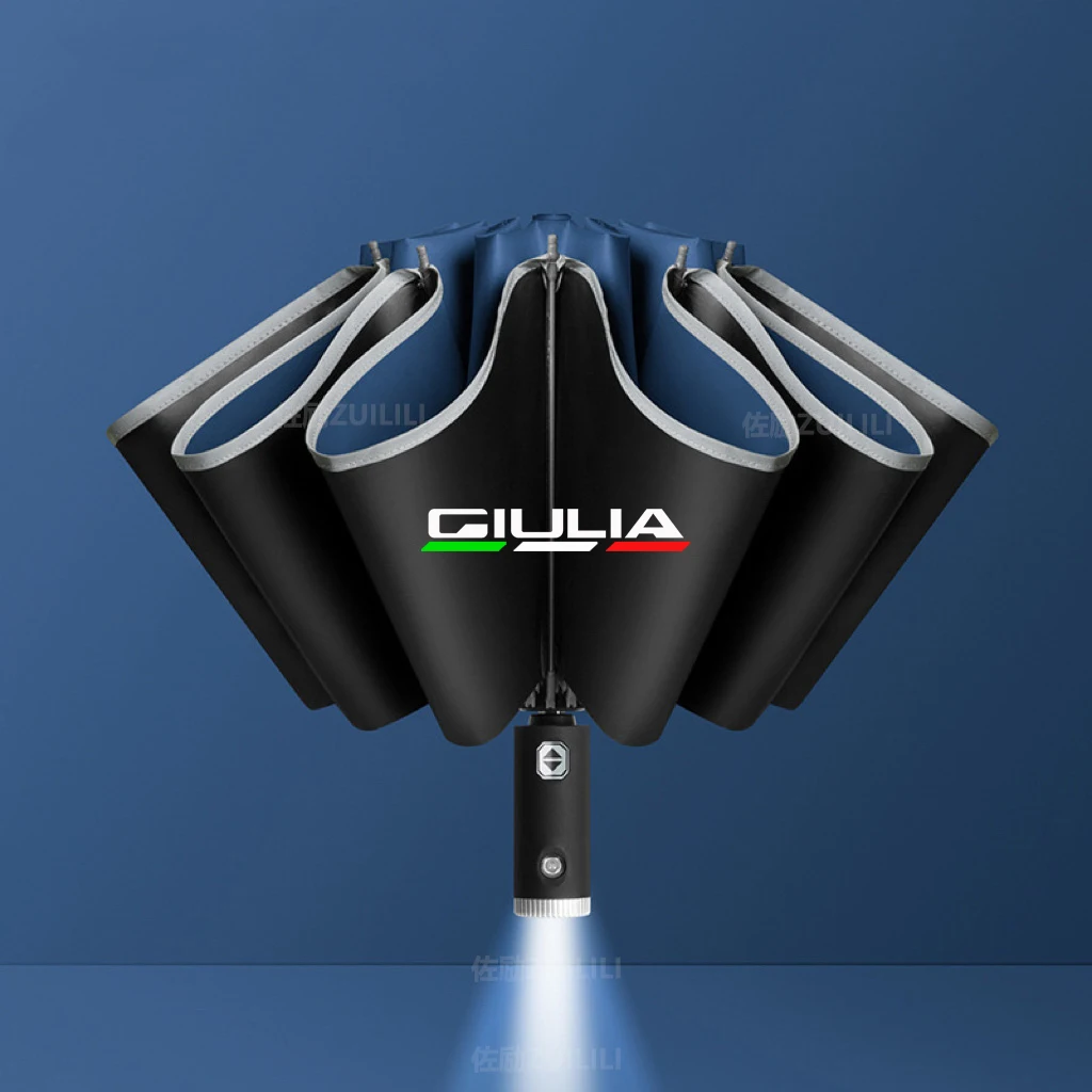 Car Automatic Folding Windproof Sunshade Umbrella For Alfa Romeo Giulia Giulietta Mito Sportiva Stelvio 4C 147 156 157 159